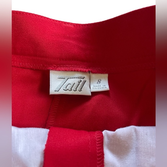 Vintage Tail Red High Waist Comfort Stretch Shorts, Size 8, Golf Tennis - Picture 4 of 6